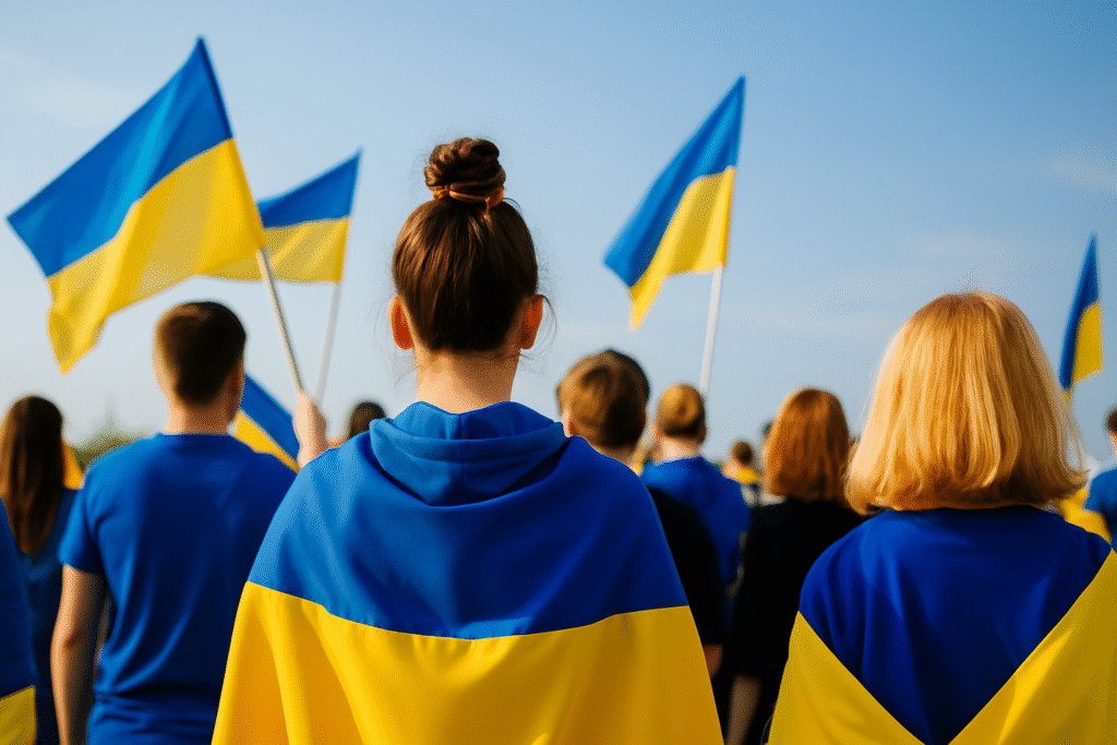 Логотип та платформа UAEXILE – об’єднуємо українців за кордоном, підтримка, новини, допомога діаспорі